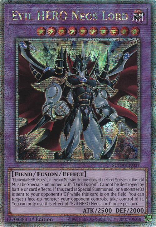 Evil HERO Neos Lord (Quarter Century Secret Rare) [SUDA-EN031] Quarter