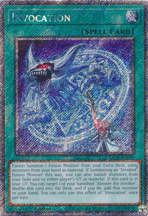 Invocation [RA04-EN281] Platinum Secret Rare