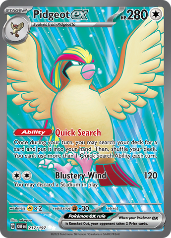 Pidgeot ex (217/197) [Scarlet & Violet: Obsidian Flames]