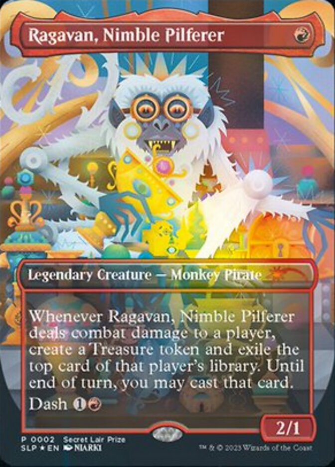 Ragavan, Nimble Pilferer (Borderless) [Secret Lair Showdown]