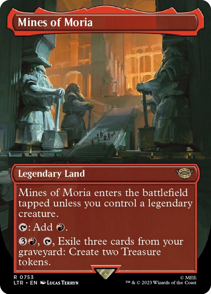 Mines of Moria (Borderless Alternate Art) (753) [The Lord of the Rings: Tales of Middle-Earth]