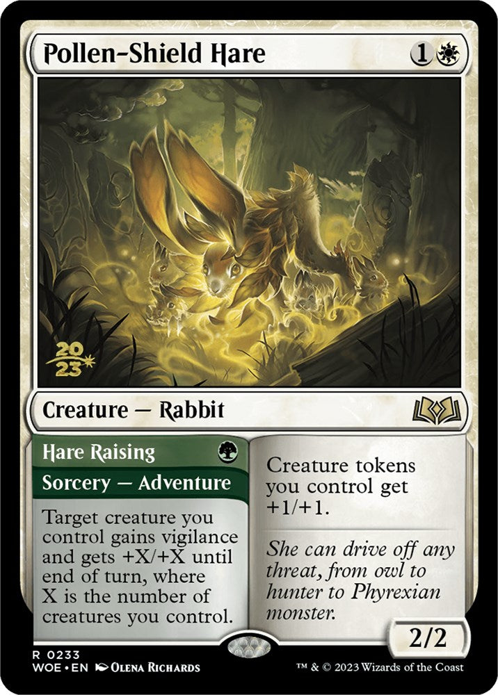 Pollen-Shield Hare // Hare Rasing [Wilds of Eldraine Prerelease Promos]