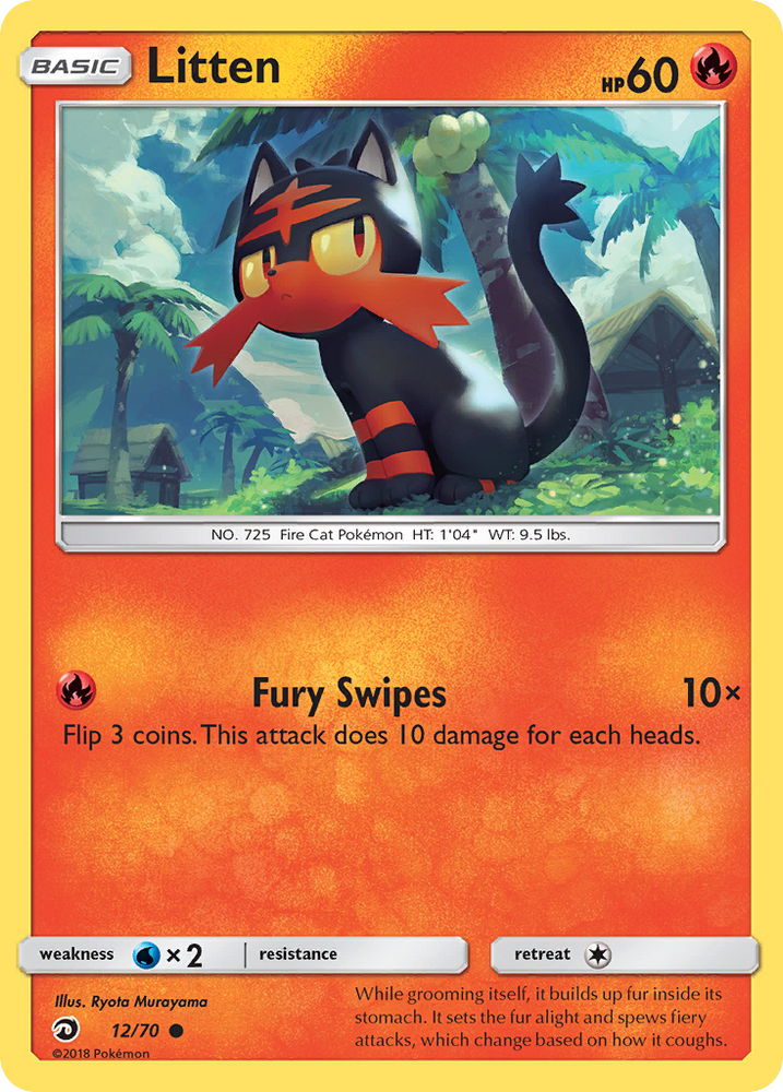 Litten (12/70) [Sun & Moon: Dragon Majesty]